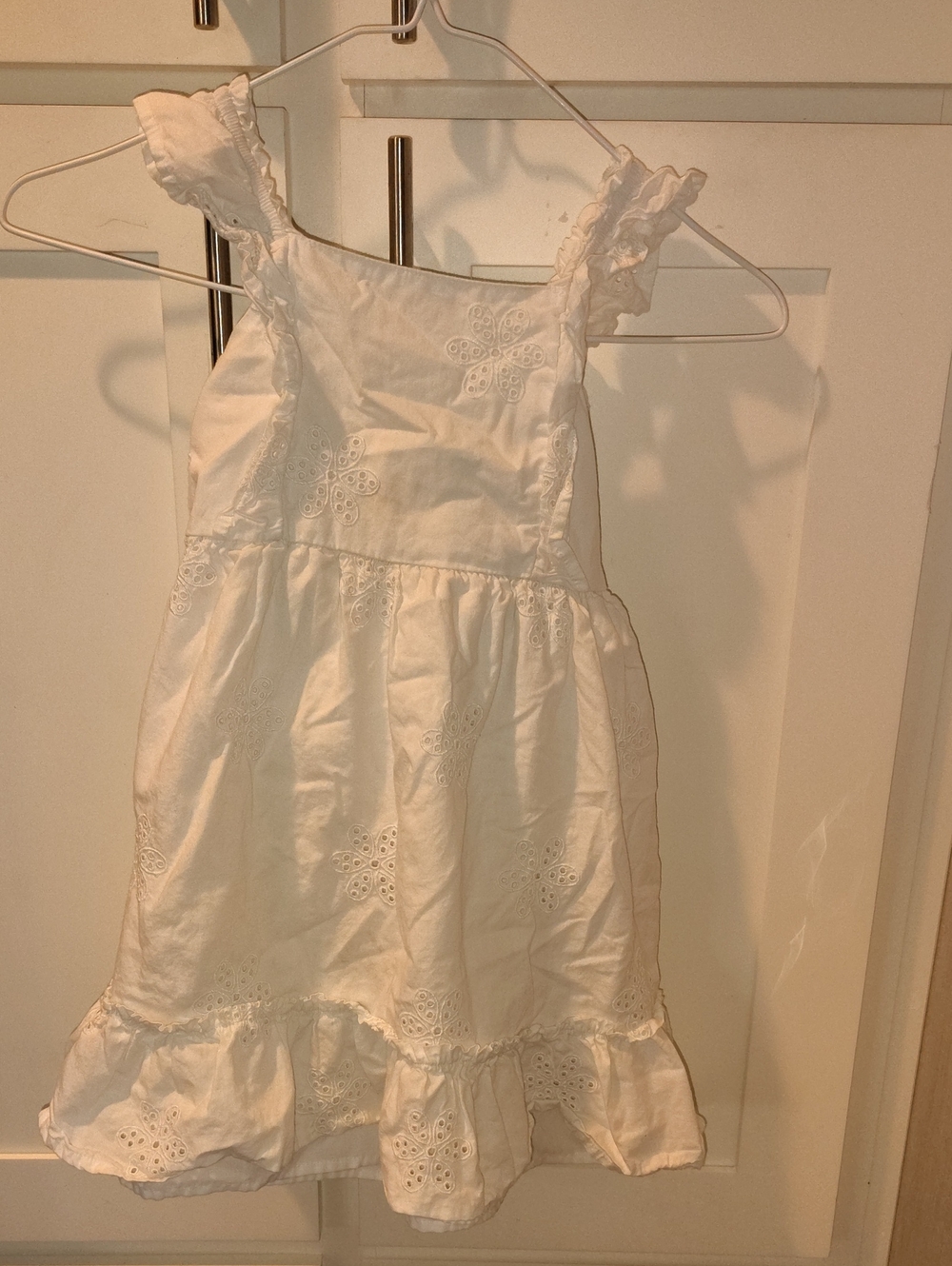 wonder nation White Eyelet Ruffle Strap Sundress
